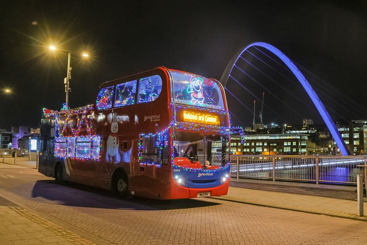 GNE Santa Bus on the quayside.JPG