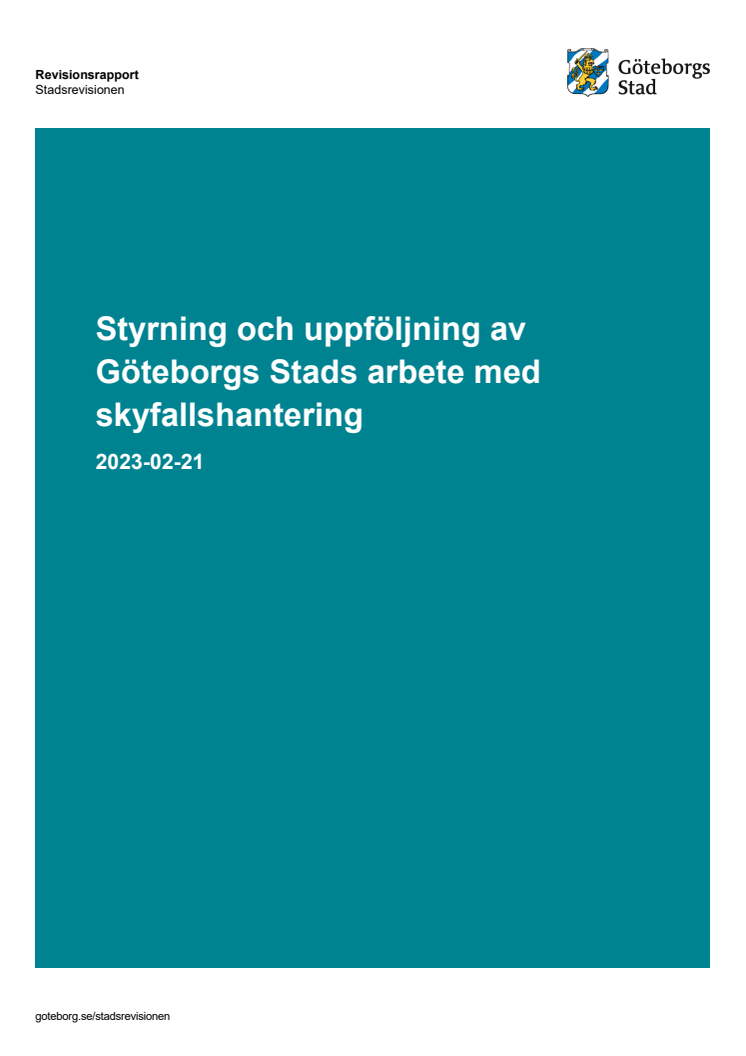Revisionsrapport – Styrning och uppföljning av Göteborgs Stads arbete med skyfallshantering.pdf