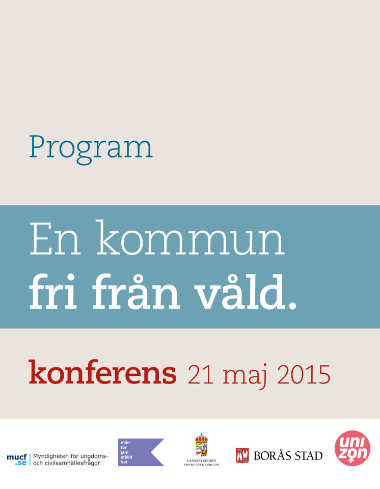 Program för konferensen En kommun fri från våld