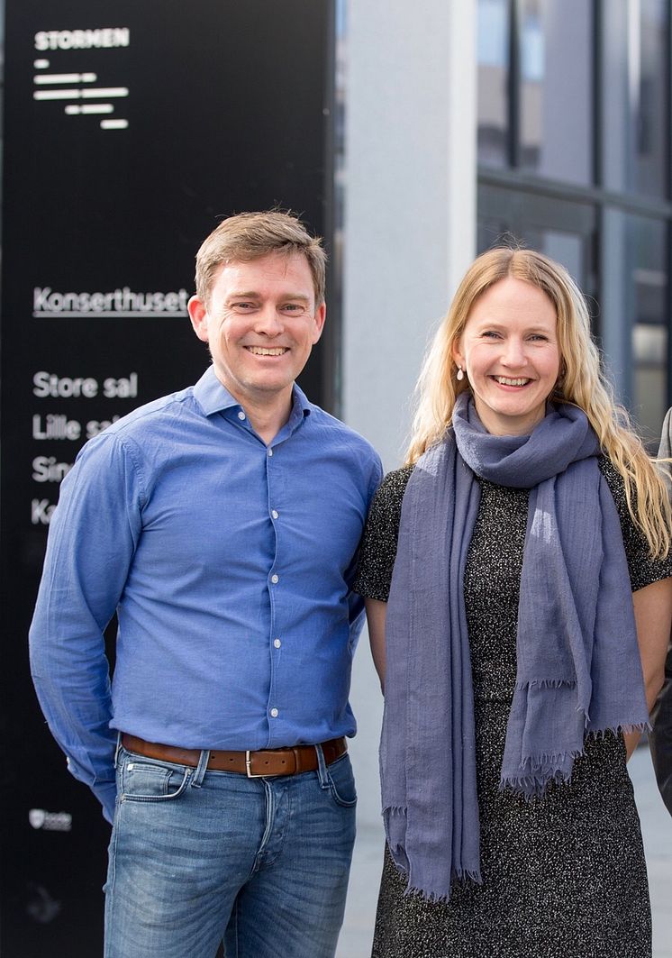 Eirik Raude, prosjektleder Nordic Music Days og kunstnerisk leder Therese Birkelund Ulvo. Foto: Stormen Konserthus