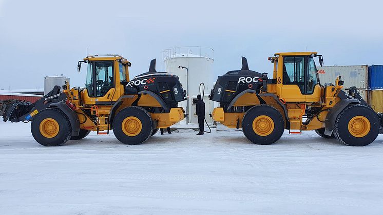 Volvo hjullastare med HVO i tanken