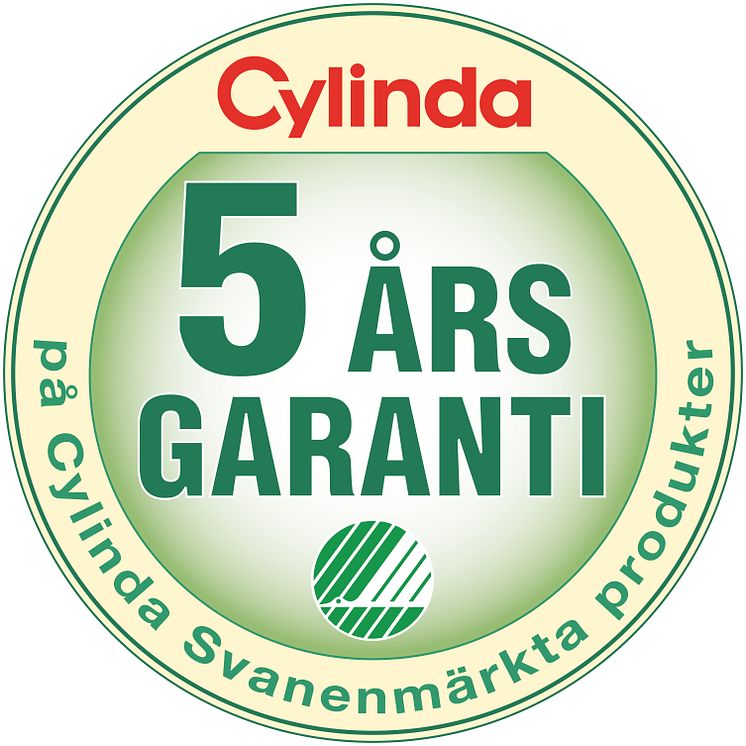Symbol Cylinda 5 års Svanengaranti