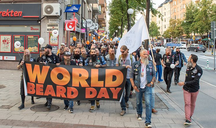 World Beard Day firades i Stockholm med skäggparad!