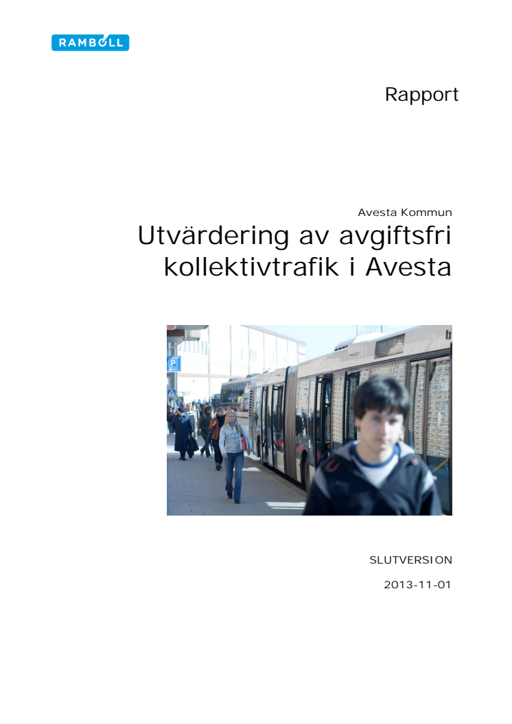 Utvärdering av avgiftsfri kollektivtrafik i Avesta