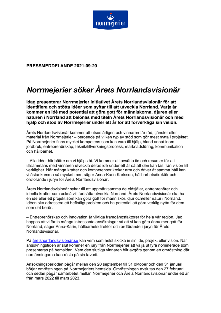 Årets Norrlandsvisionär