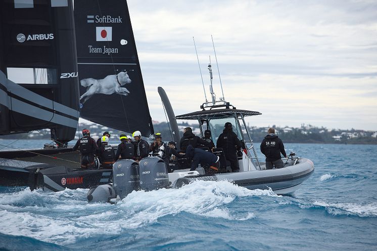 Yamaha Outboard Motors on the chase boat