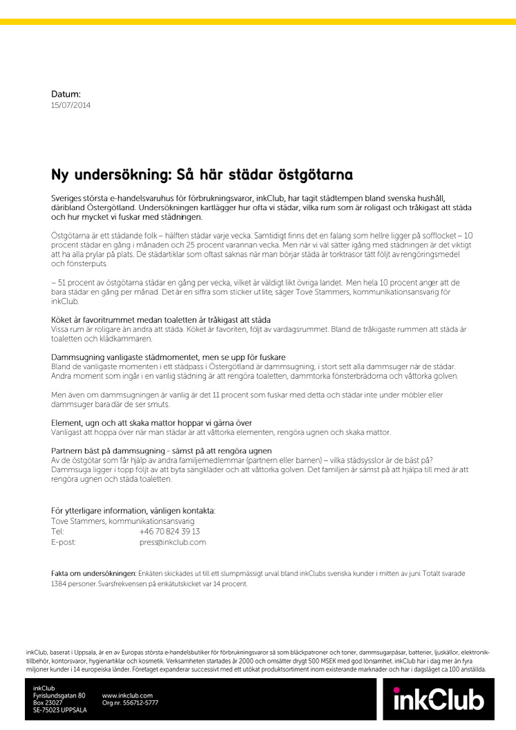 Ny undersökning: Så här städar östgötarna
