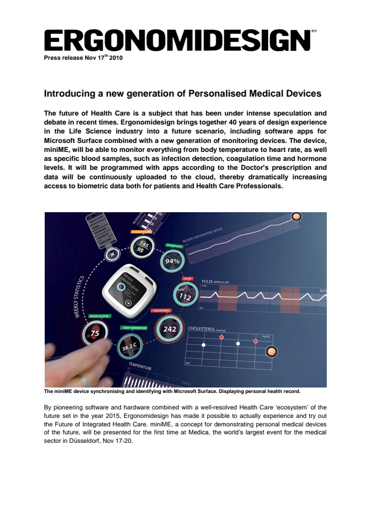 Introducing a new generation of Personalised Medical Devices 