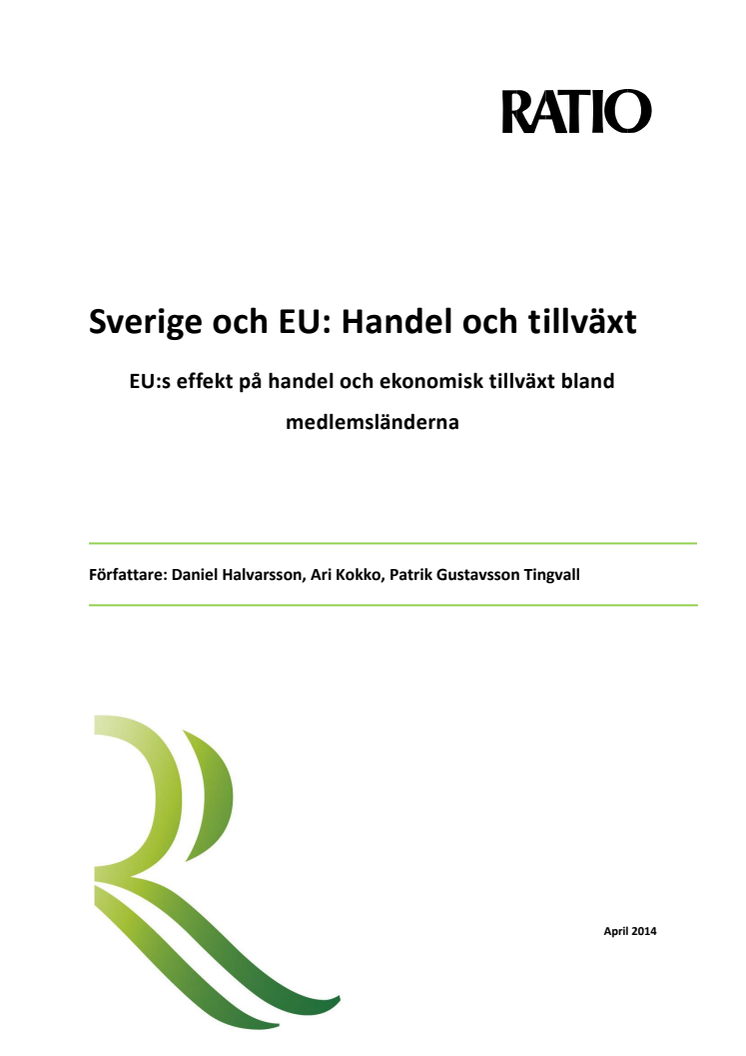 EU stärker svensk handel och tillväxt