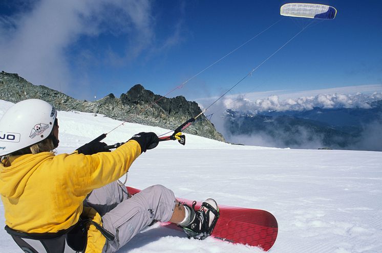 Snowkiting i Serre Chevalier