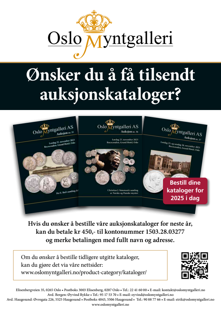 Bestill din auksjonskatalog