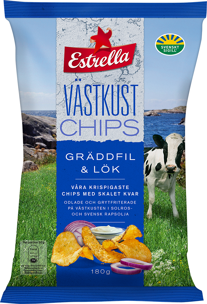 Estrella Västkustchips Gräddfil & Lök