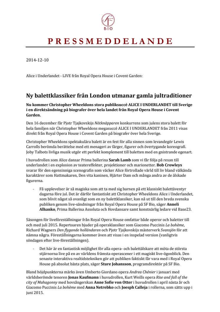 Ny balettklassiker från London utmanar gamla jultraditioner