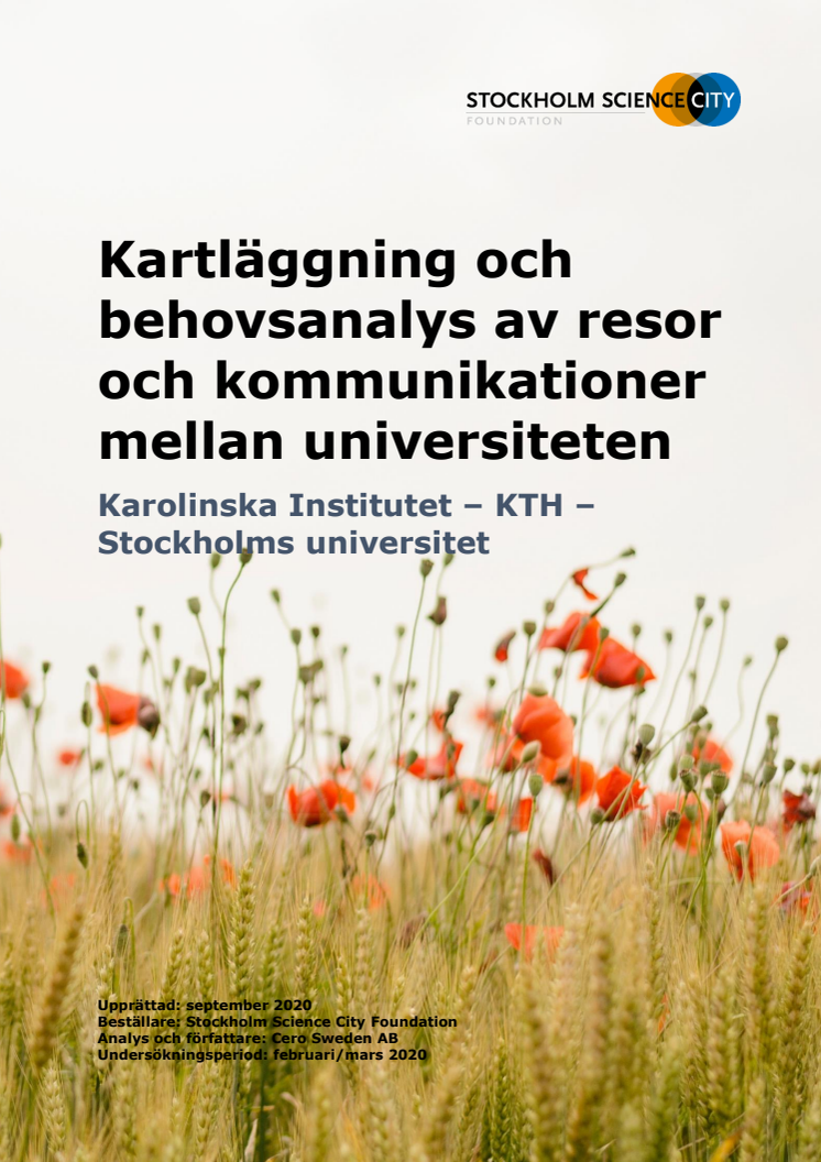 Kartläggning och behovsanalys av resor och kommunikationer mellan universiteten