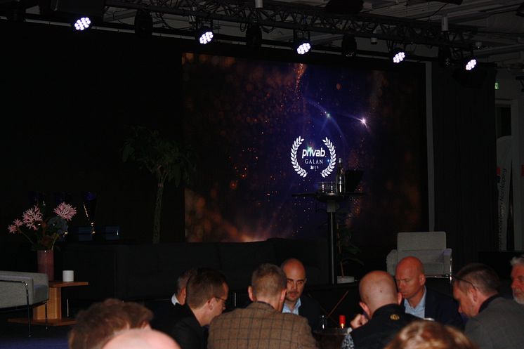 Ett hundratal gäster befann sig på Privab Galan 2019. 