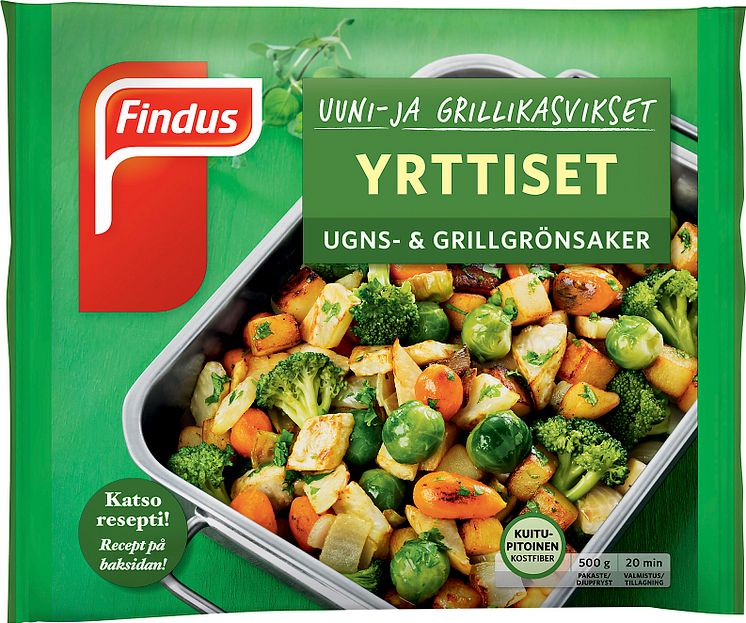 Uuni- ja grillikasvikset Yrttiset 500g