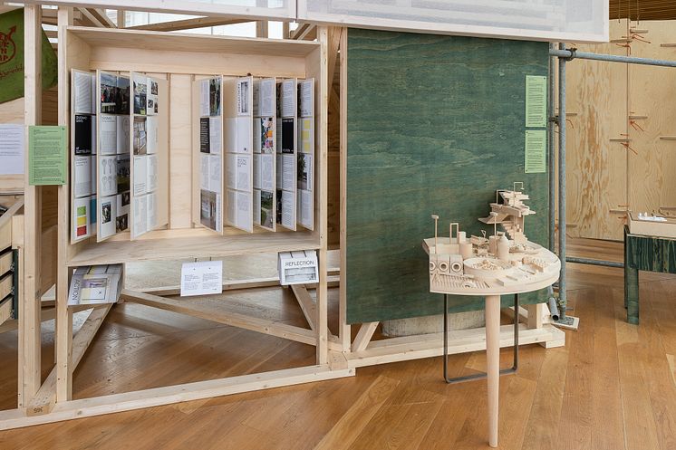 Exhibition view, The Library, The National Museum - Architecture. Photo: OAT / Istvan Virag