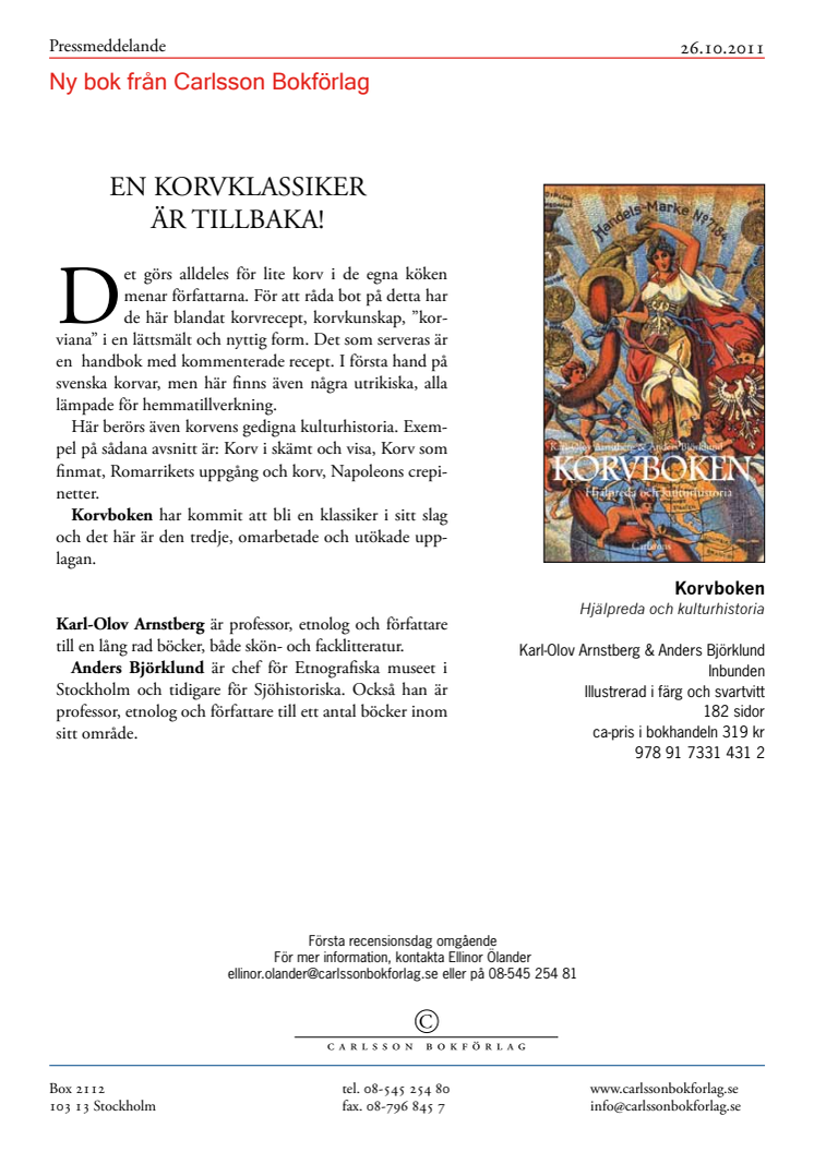 Ny bok: Korvboken