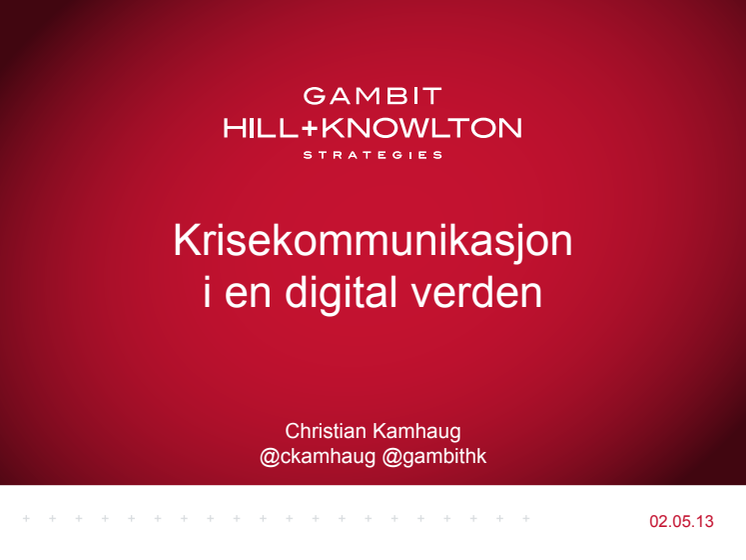 Christian Kamhaug - Krisekommunikasjon i en digital verden