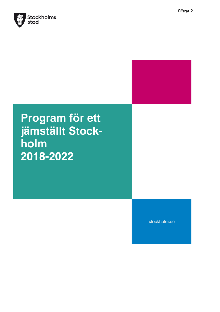 Program för ett jämställt Stockholm