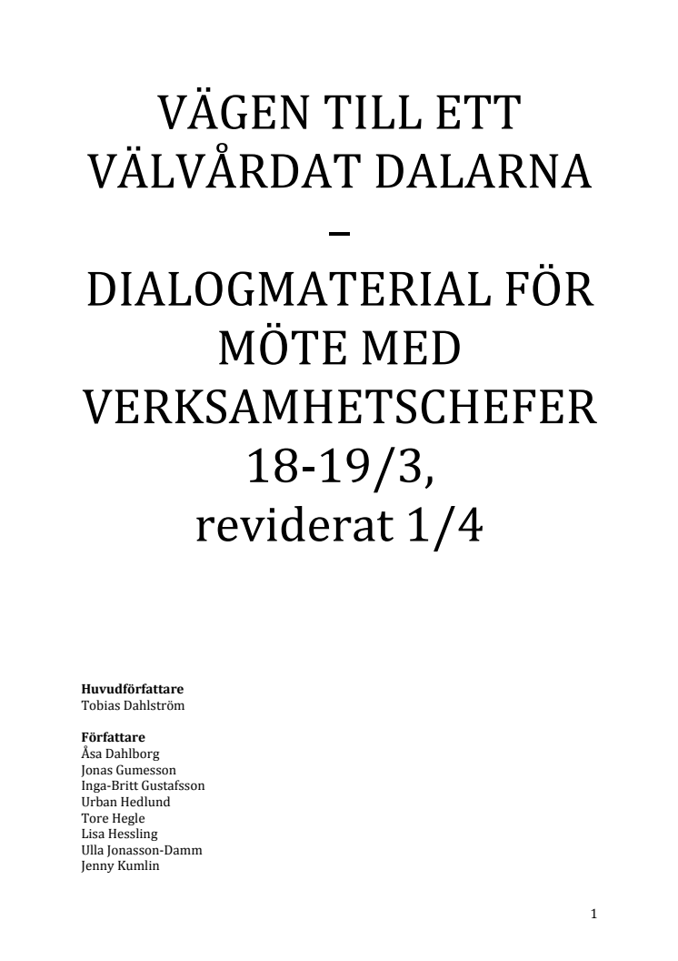 VVD - Dialogmaterial