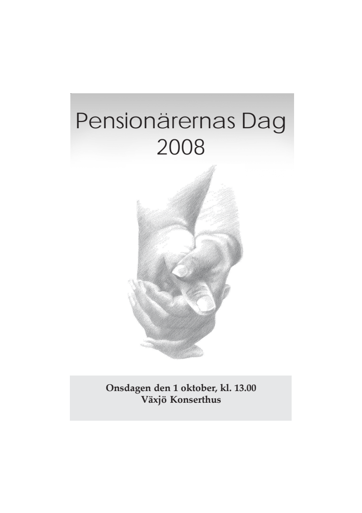 Pressinbjudan från Växjö kommun: Pensionärernas Dag - en mötesplats för äldre i Växjö