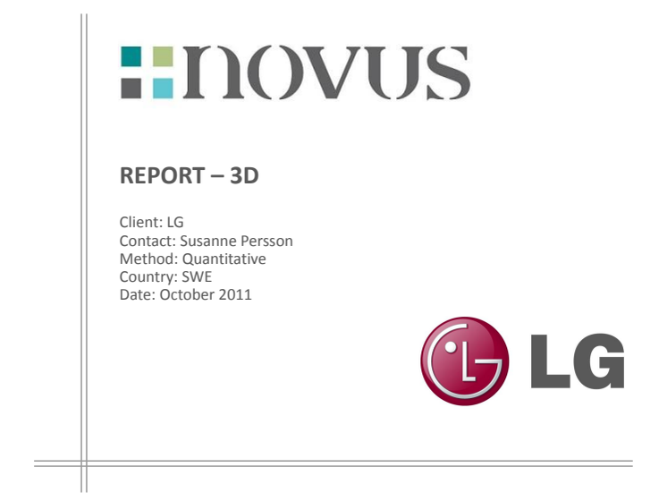 LG Livingroom and 3D report