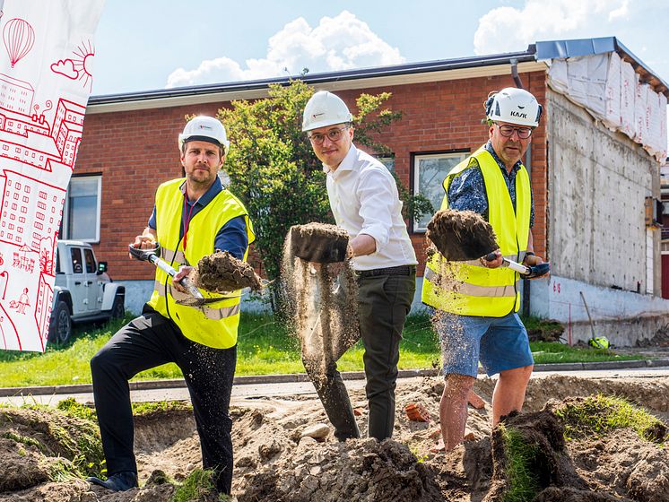 Första spadtaget för KHF Arjeplog Trygga Hem