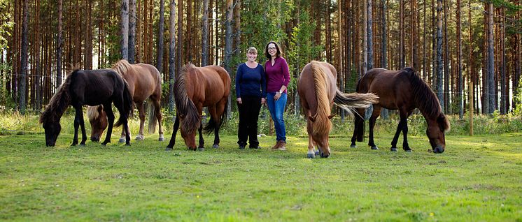 Floriane, Rianne och deras islandshästar