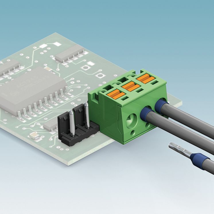 PTS plug connector with Push-In Connection and Latching Function for Pin Strips