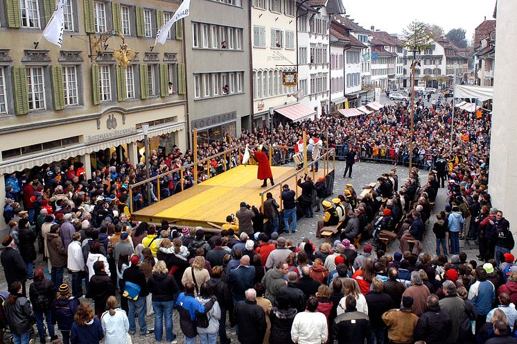 Gansabhauet in Sursee, Tradition zu St. Martin (Luzern-Vierwaldstättersee)