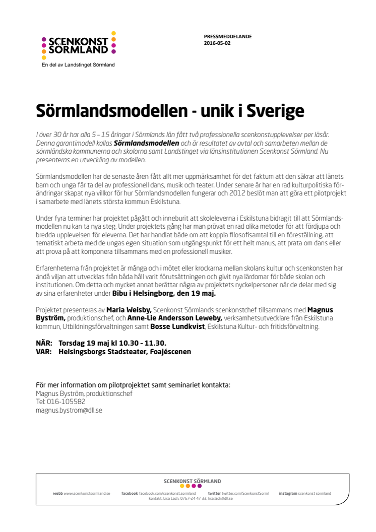 Sörmlandsmodellen - unik i Sverige