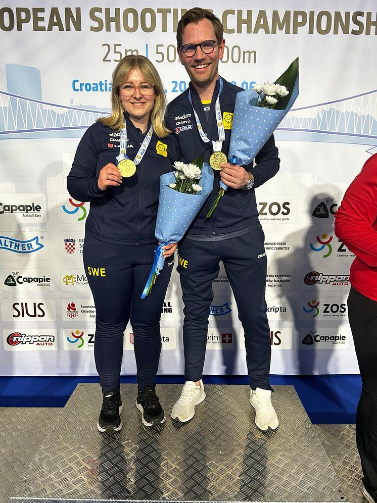 Elin Åhlin och Karl Olsson, EM-guld 2024