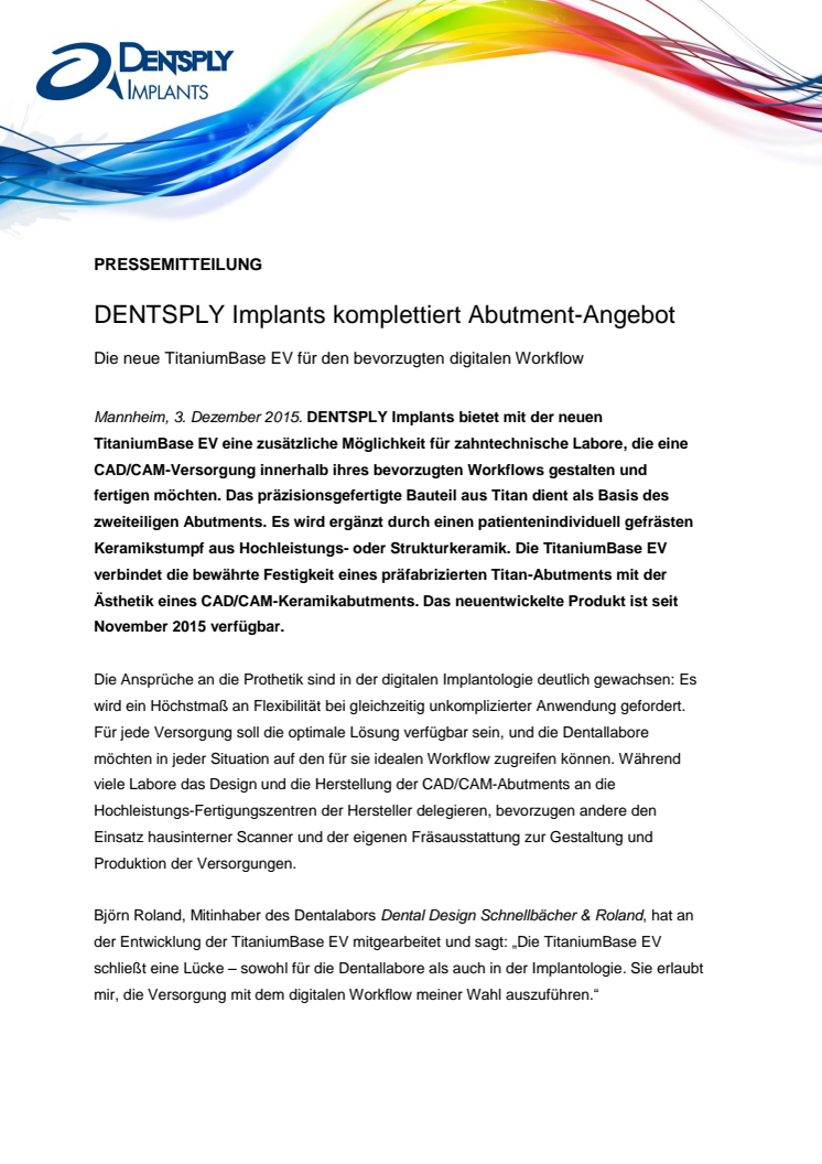 DENTSPLY Implants komplettiert Abutment-Angebot