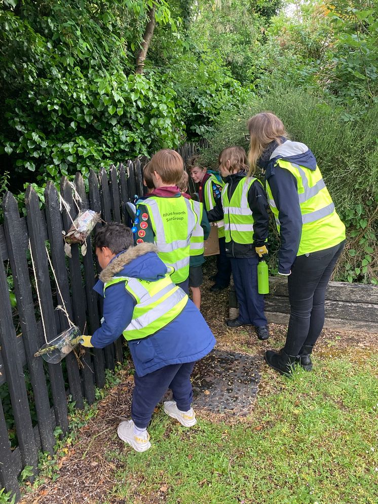 The 4th Letchworth Cubs created bug hotels as part of the activity