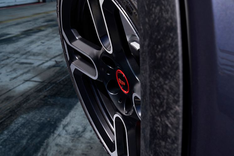 Bildet viser detaljer fra den kommende MINI John Cooper Works GP