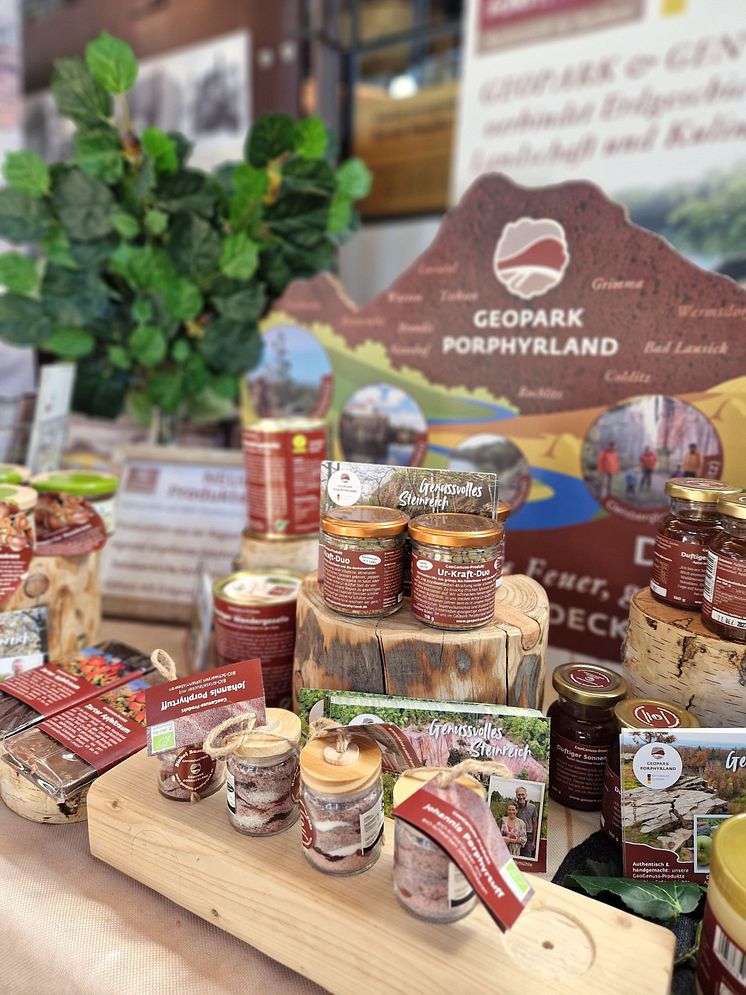 Partnertreffen Nachhaltigkeit in Leipzig Region - Produkte Geopark Porphyrland