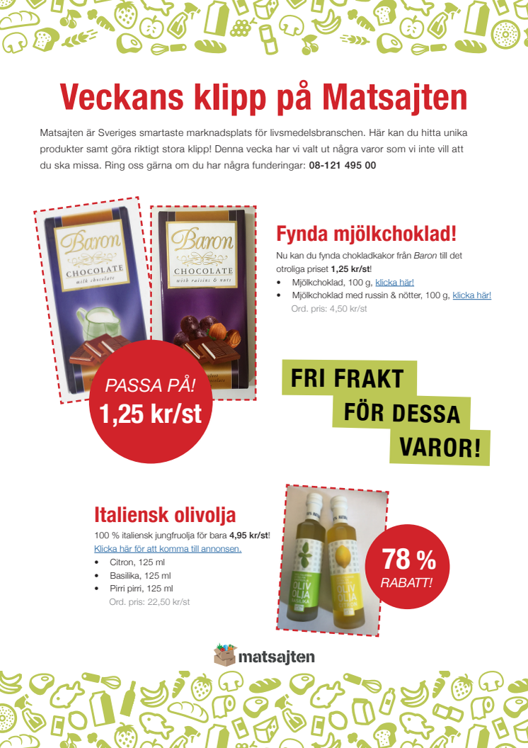 Veckans klipp på Matsajten