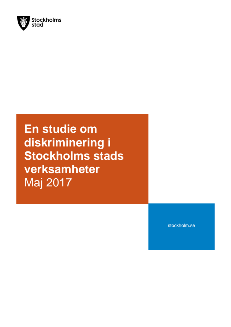  En studie om diskriminering i Stockholms stads verksamheter