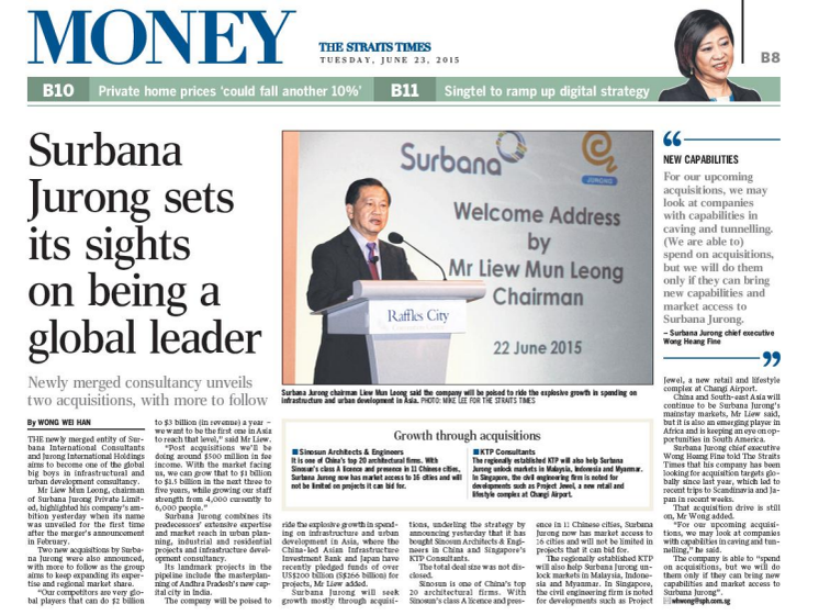 Surbana Jurong sets its sights on being a global leader