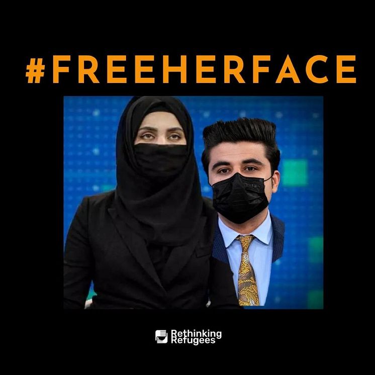 Free her face Rethinking refugees Kvinna munskydd