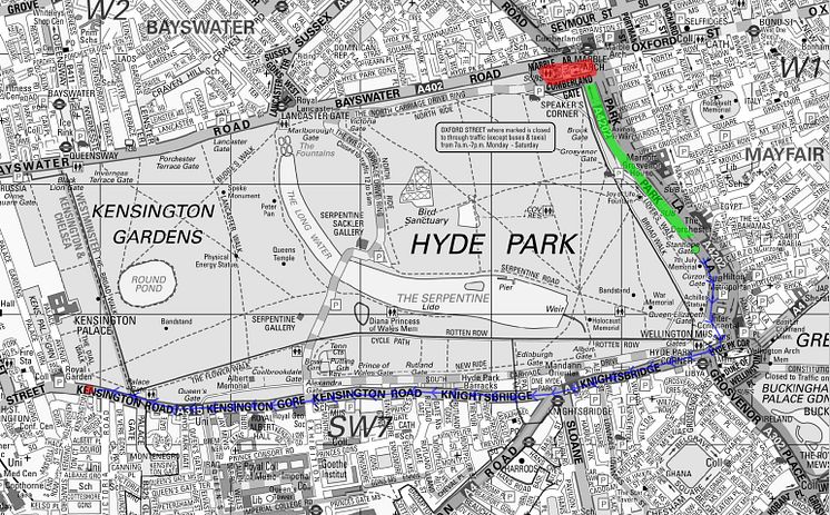 17 Feb protest route map