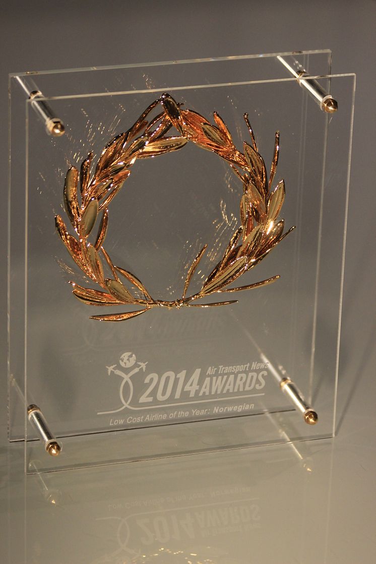 2014 Air Transport News Awards – Norwegian on maailman paras halpalentoyhtiö
