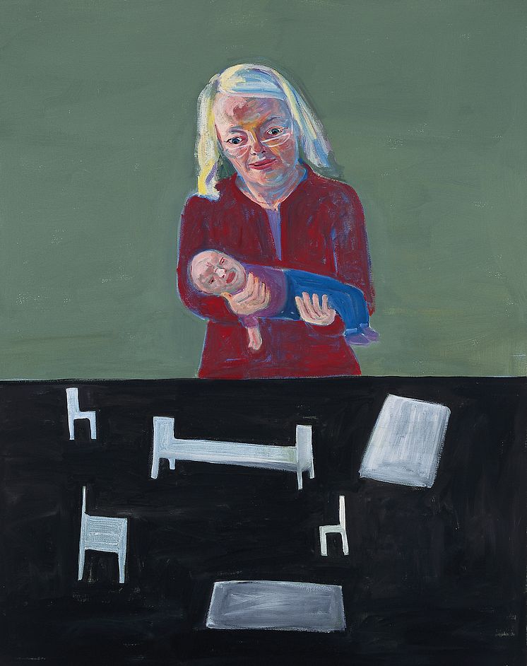 Lena Cronqvist, Pietà, 2001, 150x117cm, olja och tempera på duk