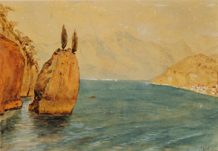 Emil Nolde: Scene from lake Como, 1893.