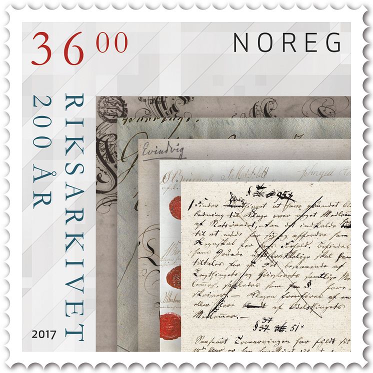 Riksarkivets 200 år markeres med frimerke