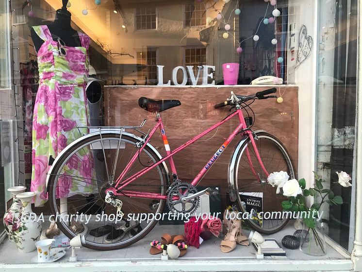 Abandoned bike in SCDA's Lewes charity shop