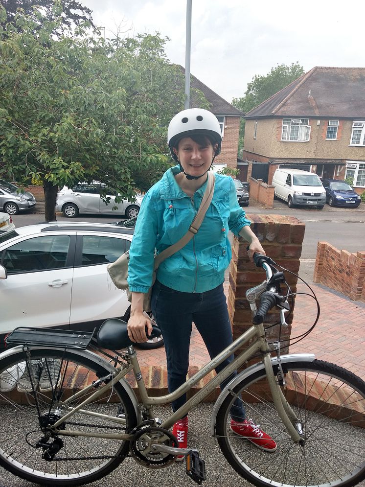 Katherine Shircore with her renovated bike