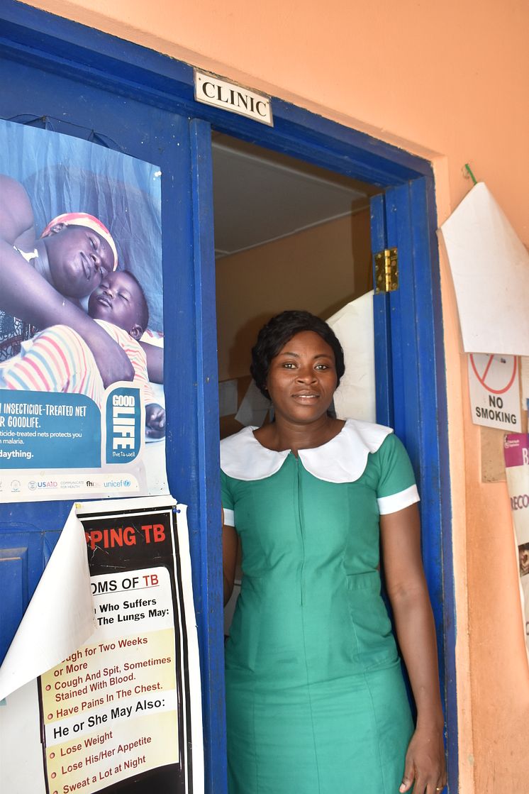 Sjuksköterska Ophelia Kwakye, Asenema epicenter, Ghana 2019