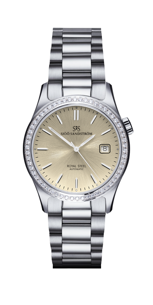 Royal Steel Classic 36mm Diamant Bezel - Champagne dial